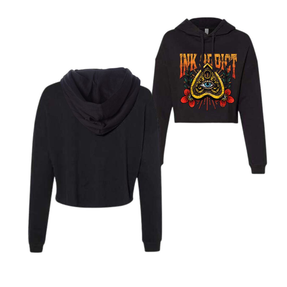 Ouija Planchette Cropped Hoodie