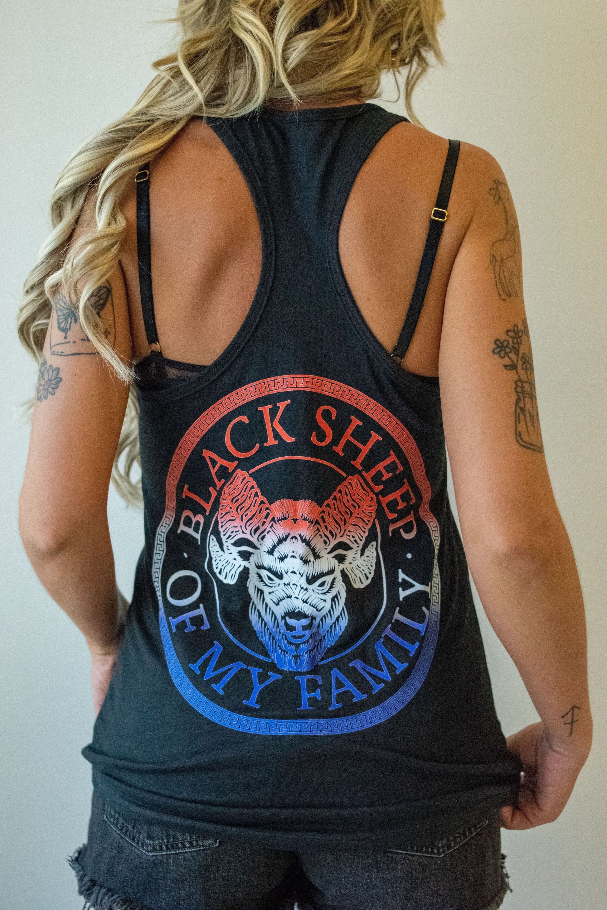 All-American Black Sheep Women's Racerback Tank