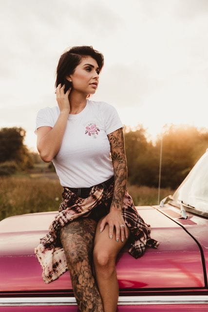 No Pain No Gain White Women's Slim Fit Tee