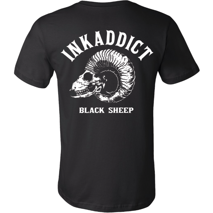 black sheep ロゴ トップ tシャツ