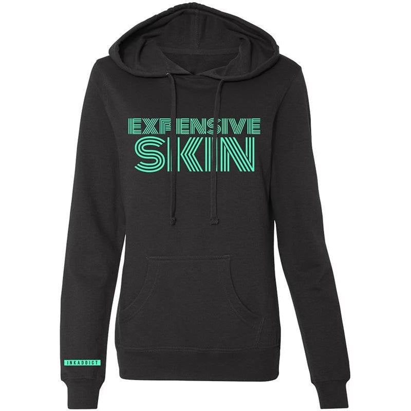 Expensive Skin Lines Women's Black Pullover Hoodie