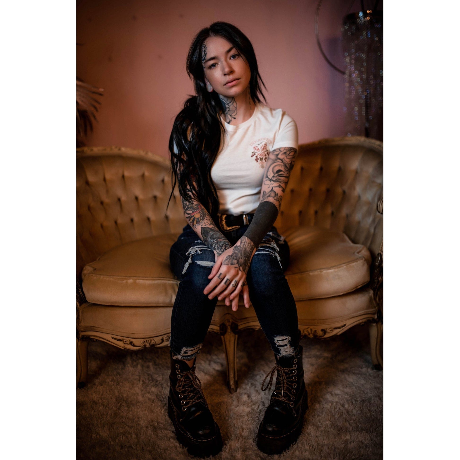 No Pain No Gain White Women's Slim Fit Tee