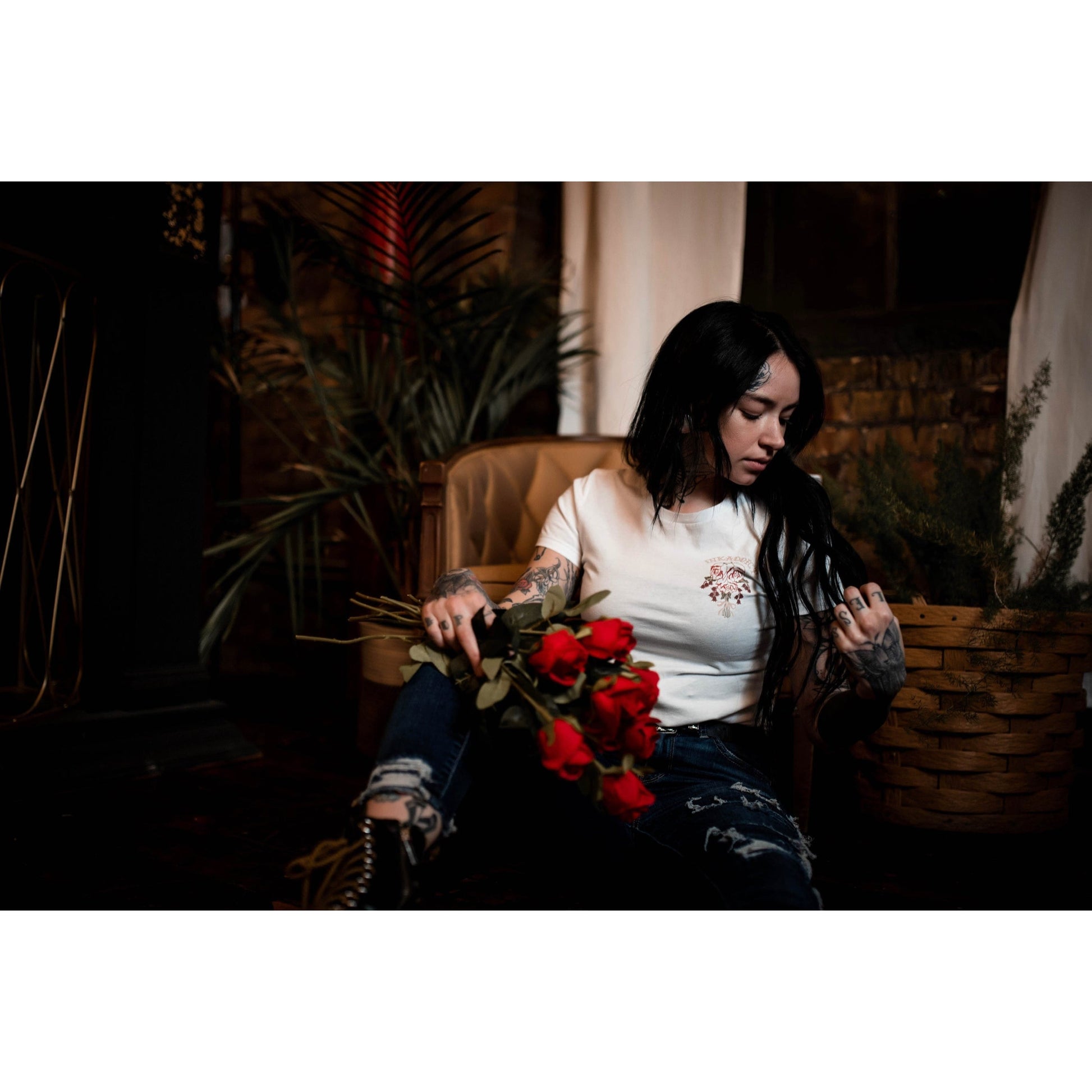 No Pain No Gain White Women's Slim Fit Tee