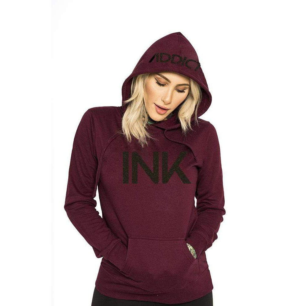 InkAdict INK Glitter Women's Blackberry Pullover Hoodie