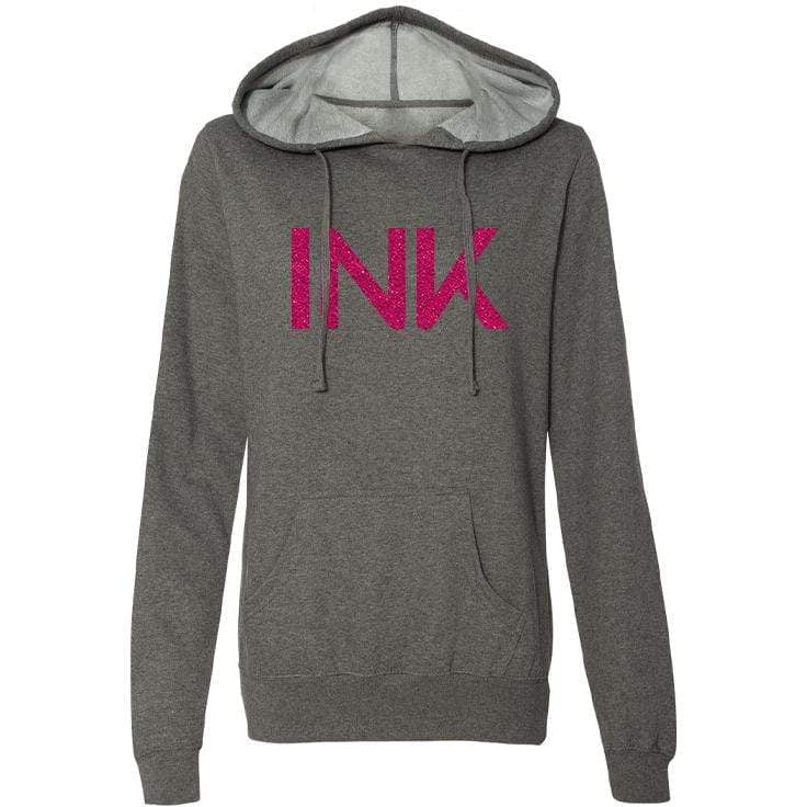 INK Glitter Women's Gunmetal Pullover Hoodie