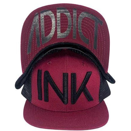 INK Maroon/Black Flat Bill Trucker