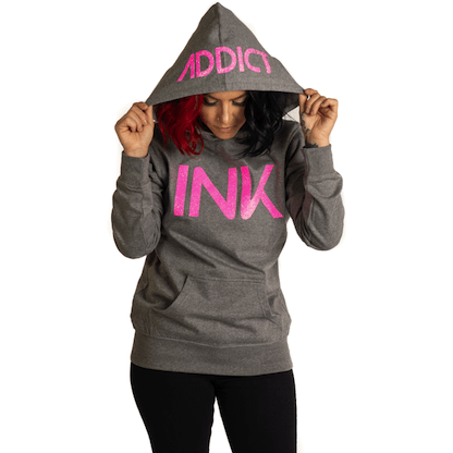 INK Glitter Women's Gunmetal Pullover Hoodie