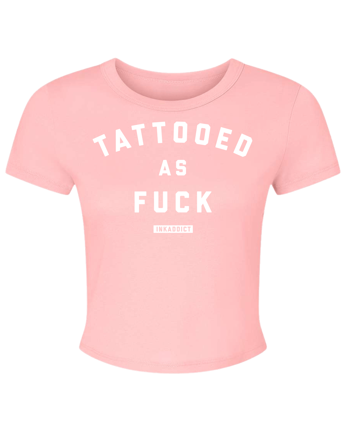 Tattooed As Fuck Micro Ribbed Crop Tee