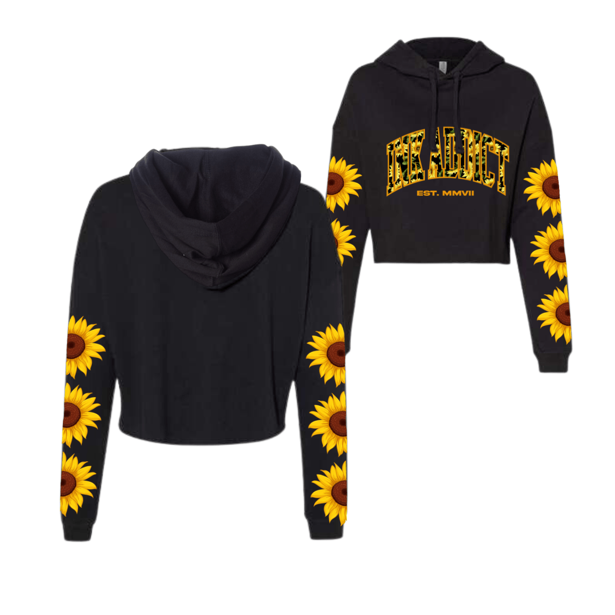 Sunflower crop shop top hoodie