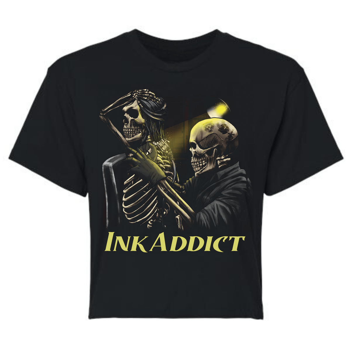 Svg Inkaddict InkAddict For Life Women's Cropped Tee