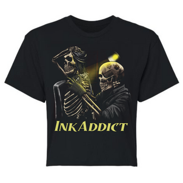 InkAddict For Life Women's Cropped Tee