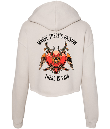 Where There's Passion Womens Cropped Hoodie