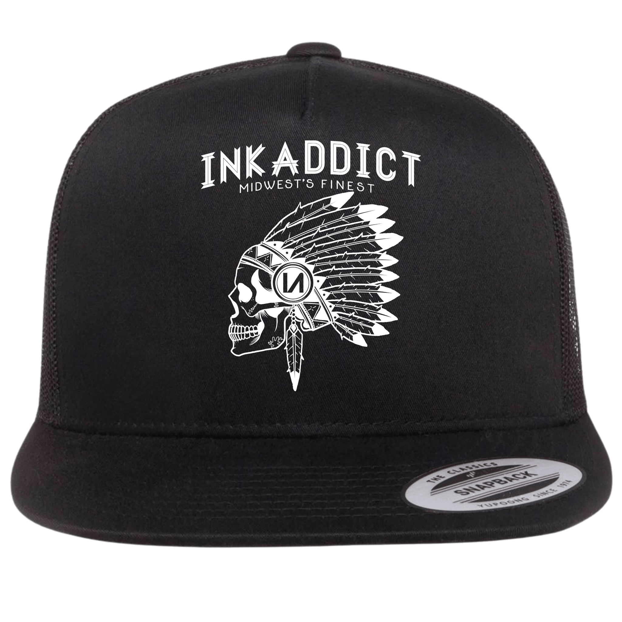 5 Panel Trucker Hat Black