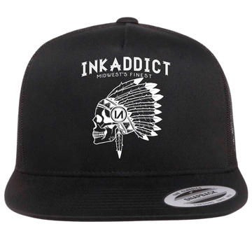 5 Panel Trucker Hat Black