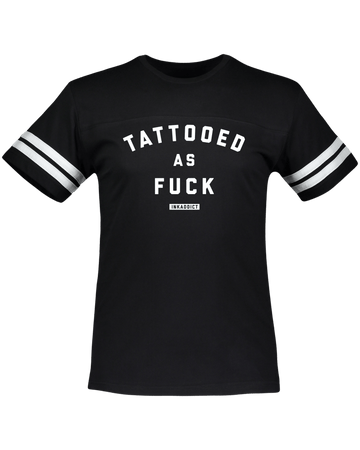 Tattooed As Fuck Unisex Fine Football Jersey Tee
