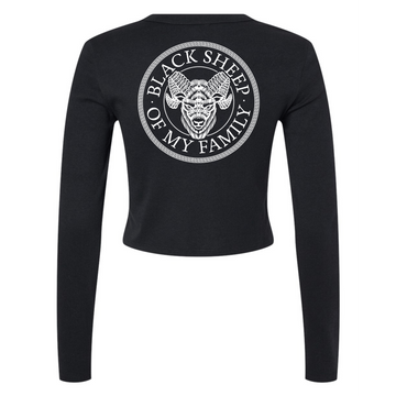 Black Sheep Womens Cropped Long Sleeve