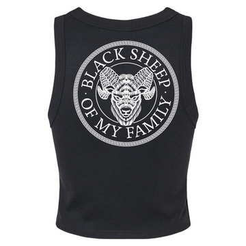 Black Sheep Micro Rib Racer Crop Tank
