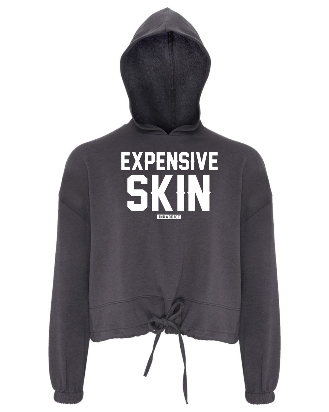 Expensive Skin Tied Knot Crop Hoodie