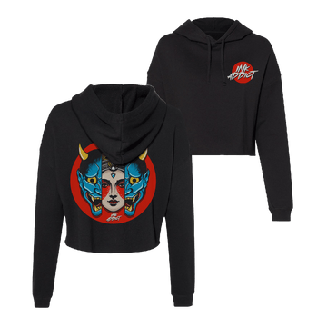 Two Faced Women's Cropped Hoodie