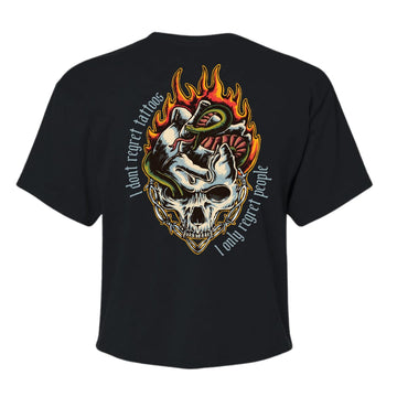 No Regrets  Women's Cropped Tee