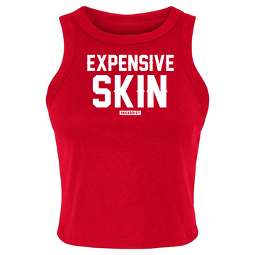 Expensive Skin Micro Rib Racer Crop Tank
