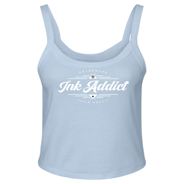 Ink Trademark Logo Spaghetti Strap Crop Tank