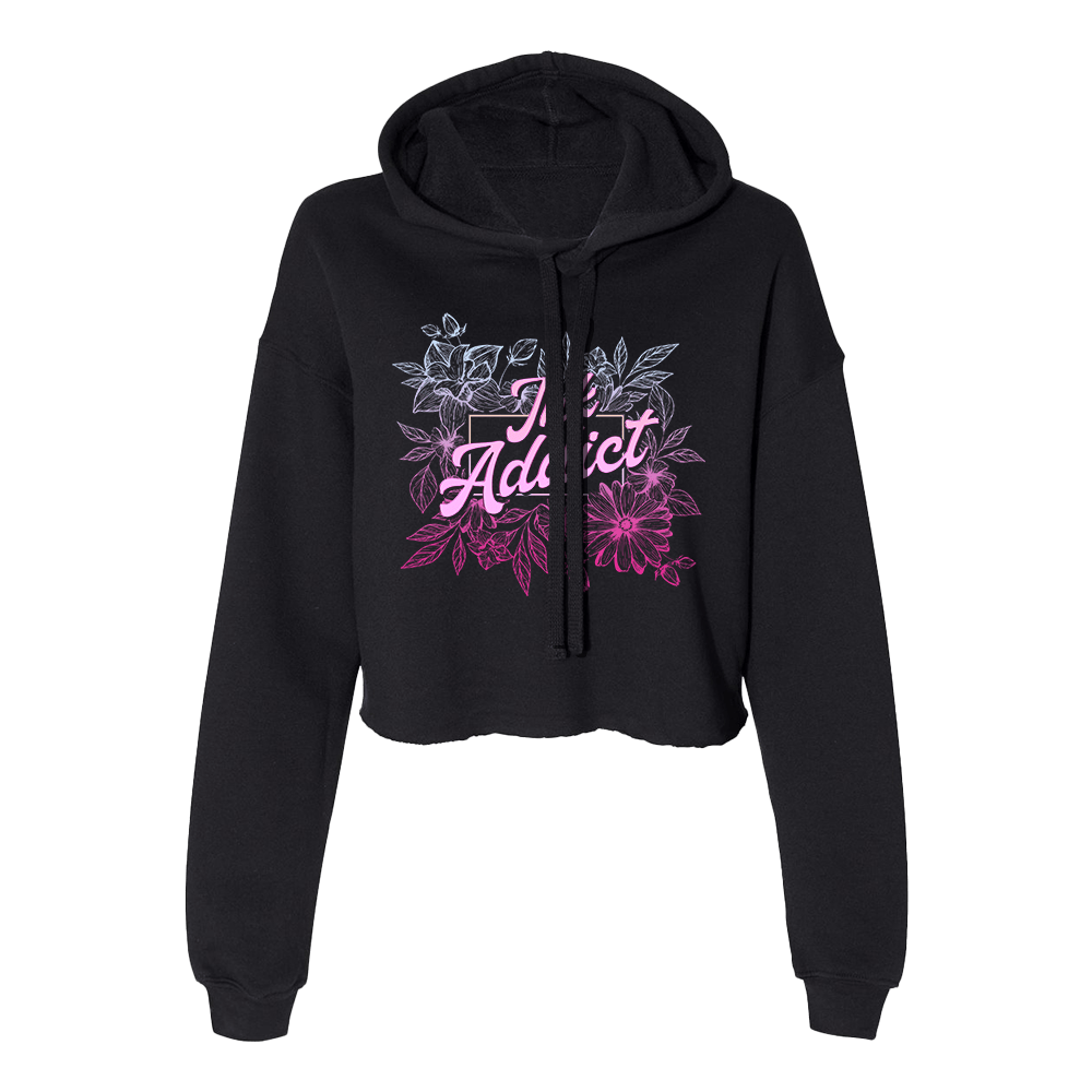 Fineline Flora Cropped Hoodie