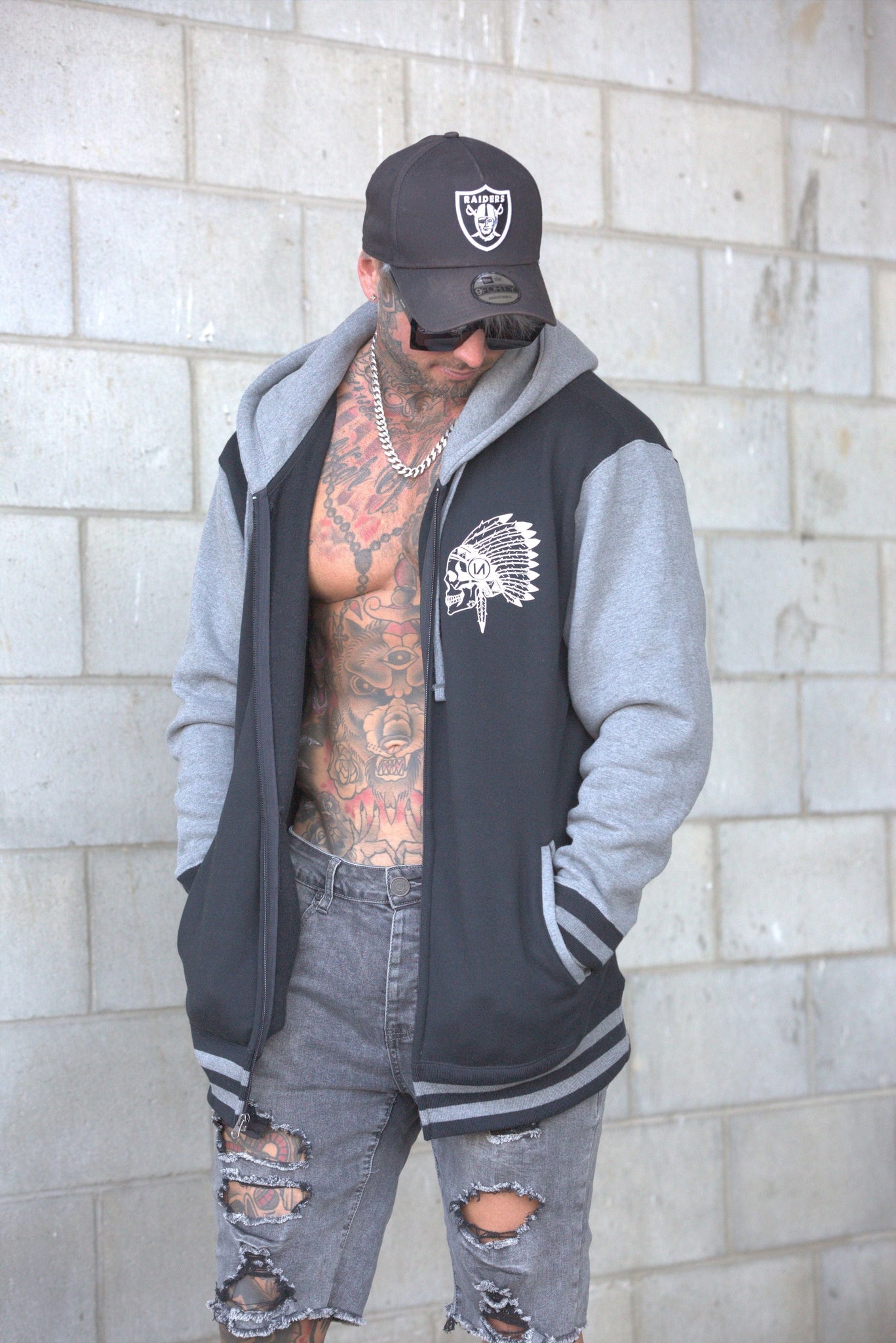 Chief Unisex Black/Gunmetal Varsity Zip