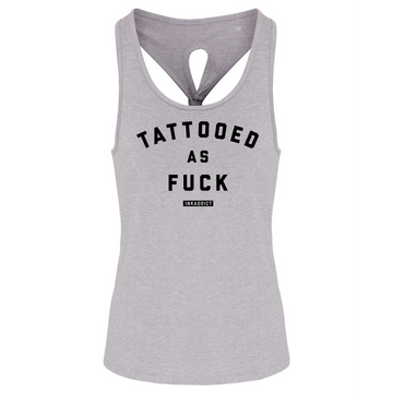 Tattooed As Fuck Tied-Knot Racerback Tank
