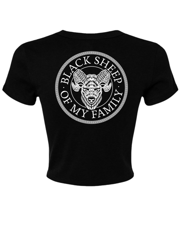 Black Sheep Micro Ribbed Crop Tee