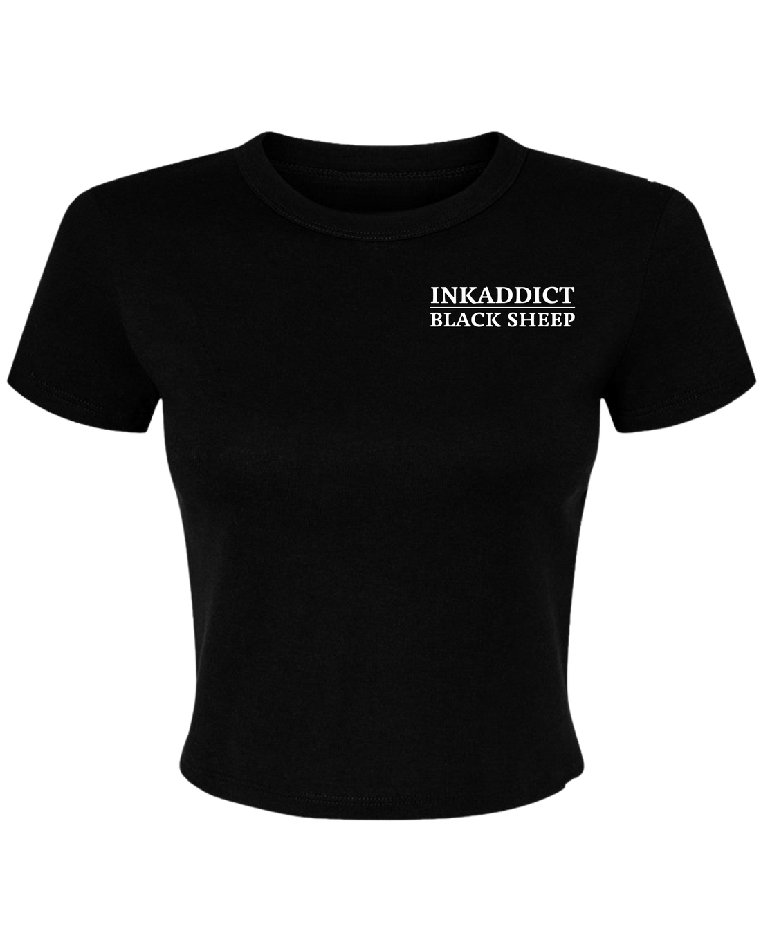 Black Sheep Micro Ribbed Crop Tee