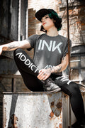 INK Women's Cropped Tee Gray