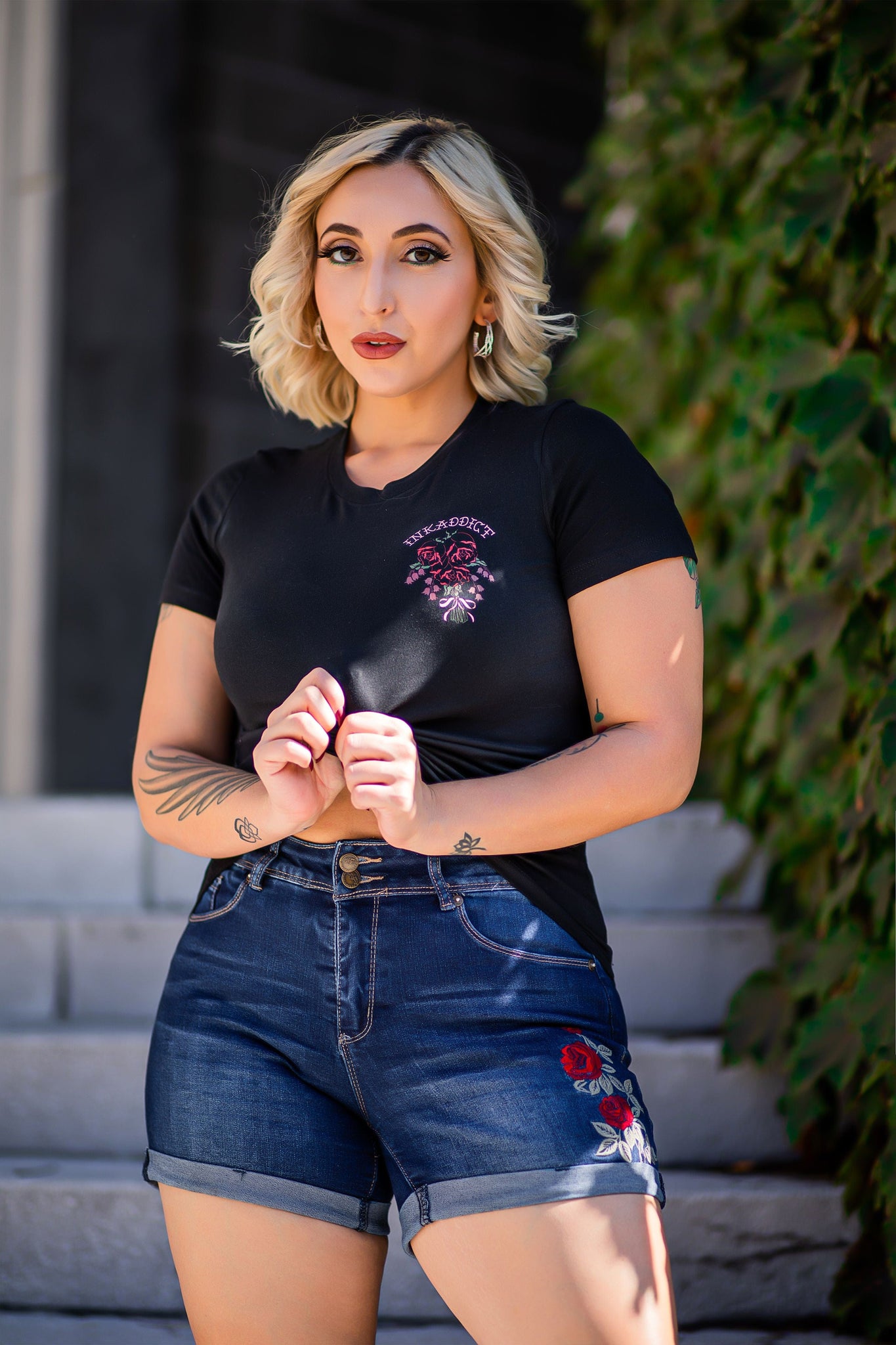 No Pain No Gain Black Women's Slim Fit Tee