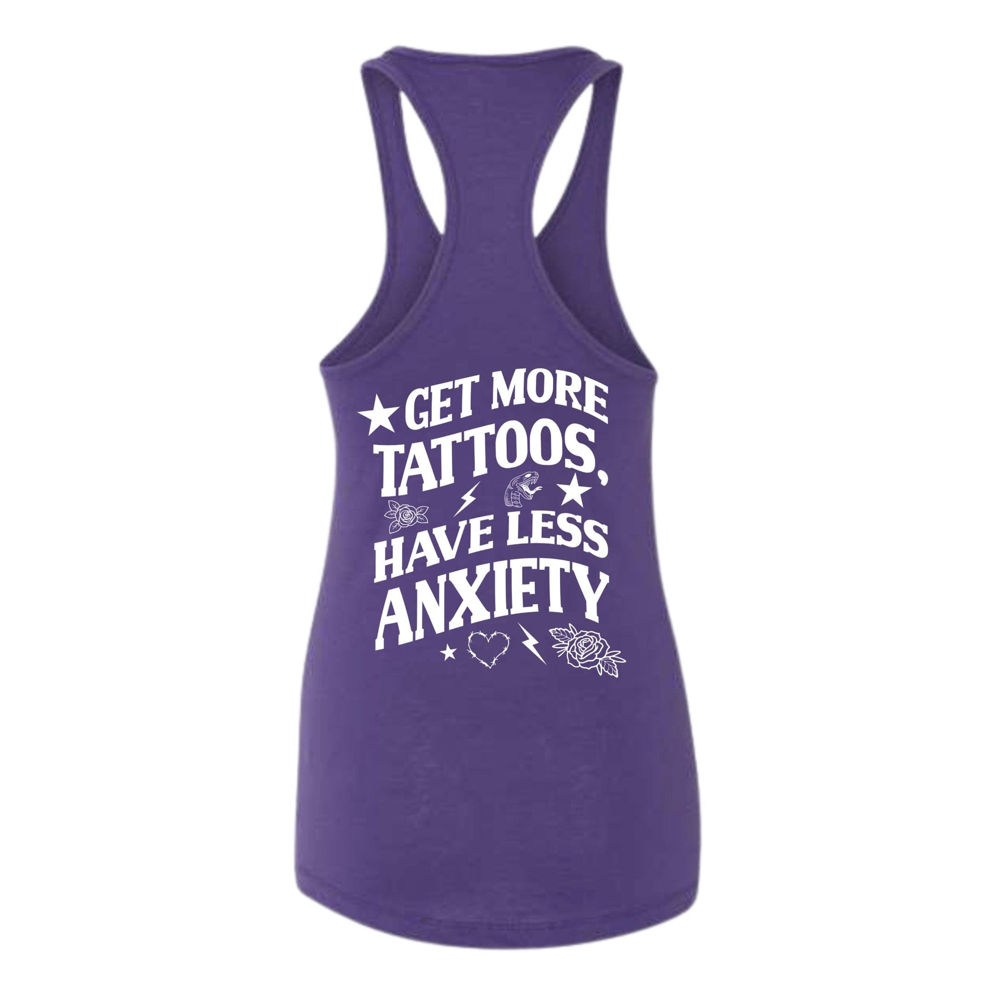 More Tats Less Anxiety Women's Racerback Tank