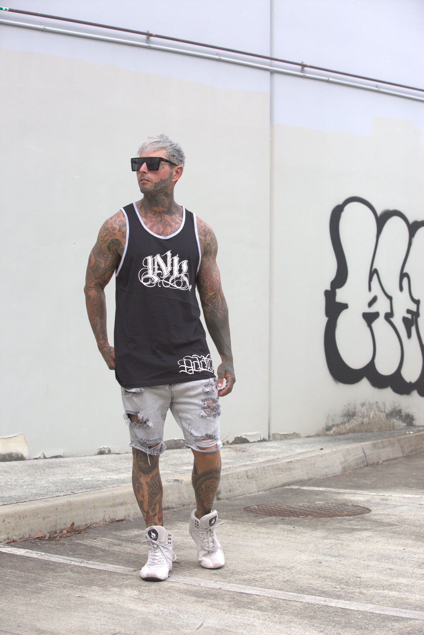 INK Meas Black/Heather Grey Tank