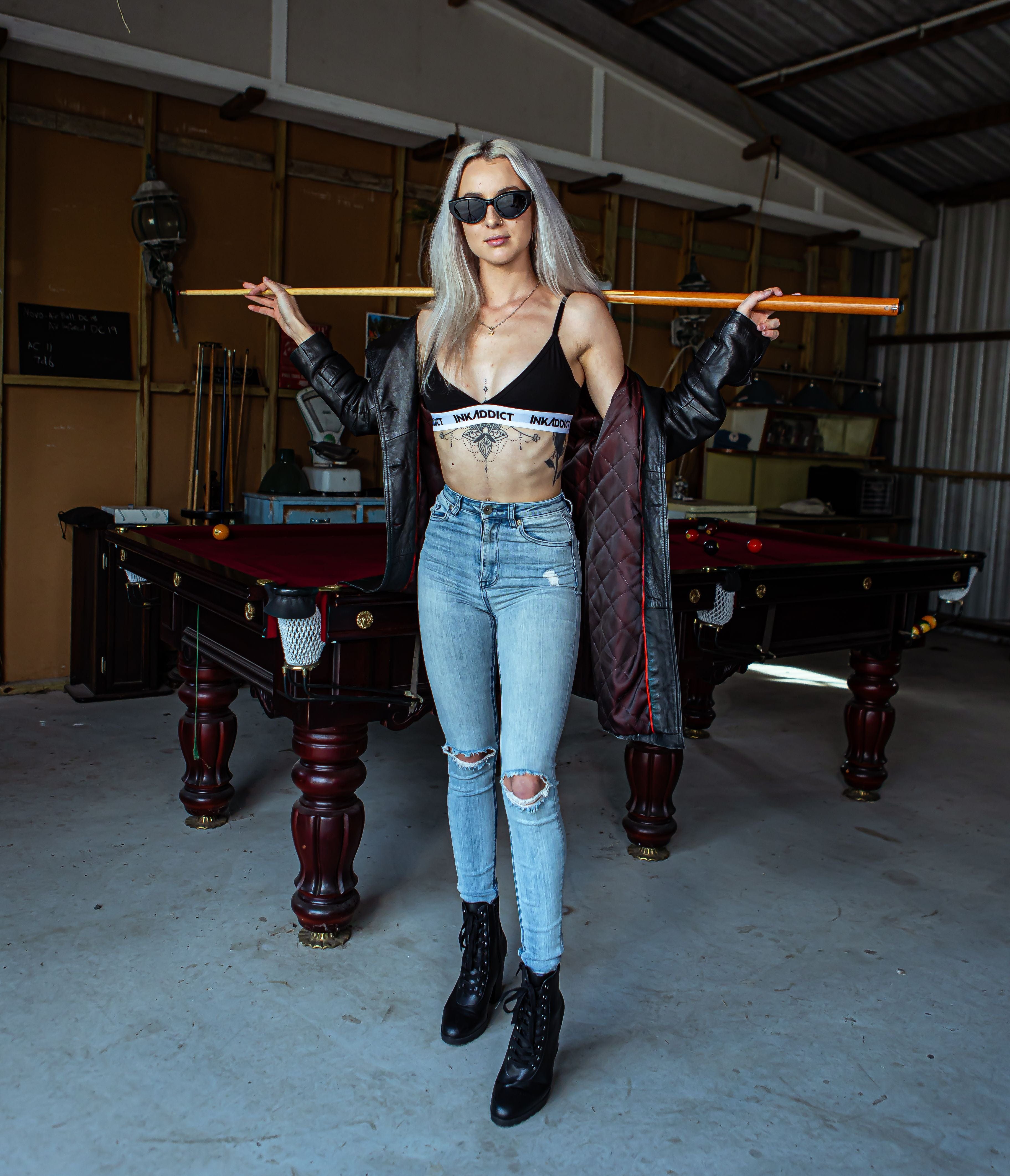 InkAddict Black Women's Triangle Bra InkAddict Black Women's Triangle Bra