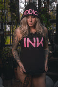 INK Glitter Women's Sleeveless Hoodie Tee