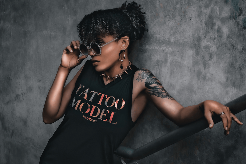 Tattoo Model Chroma Sleeveless Hoodie Tee