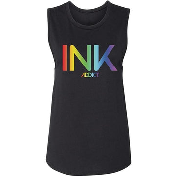 INK Rainbow Women's Muscle Tank Top