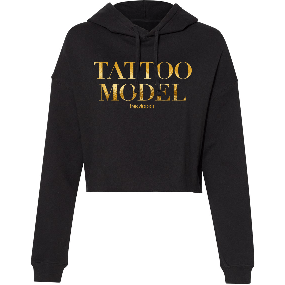 Tattoo Model Gold Women's Cropped Pullover