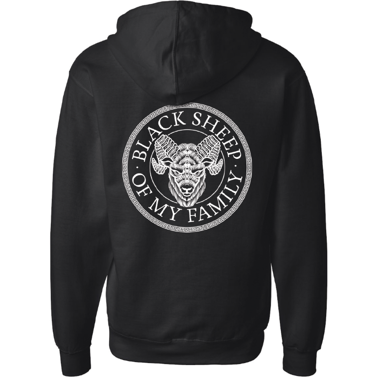 Black Sheep Unisex Midweight Zip Hoodie