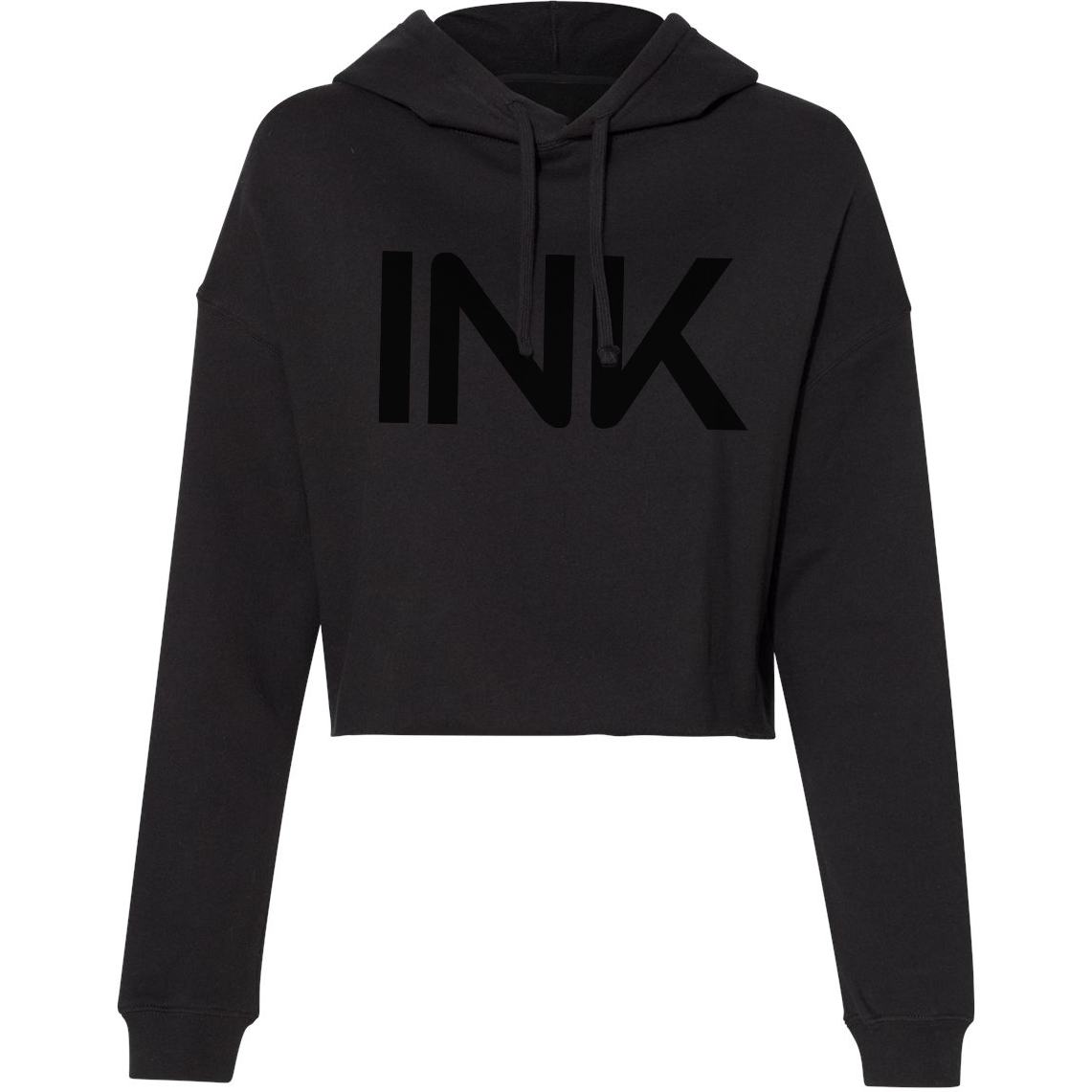 INK Women's Black Crop Hoodie
