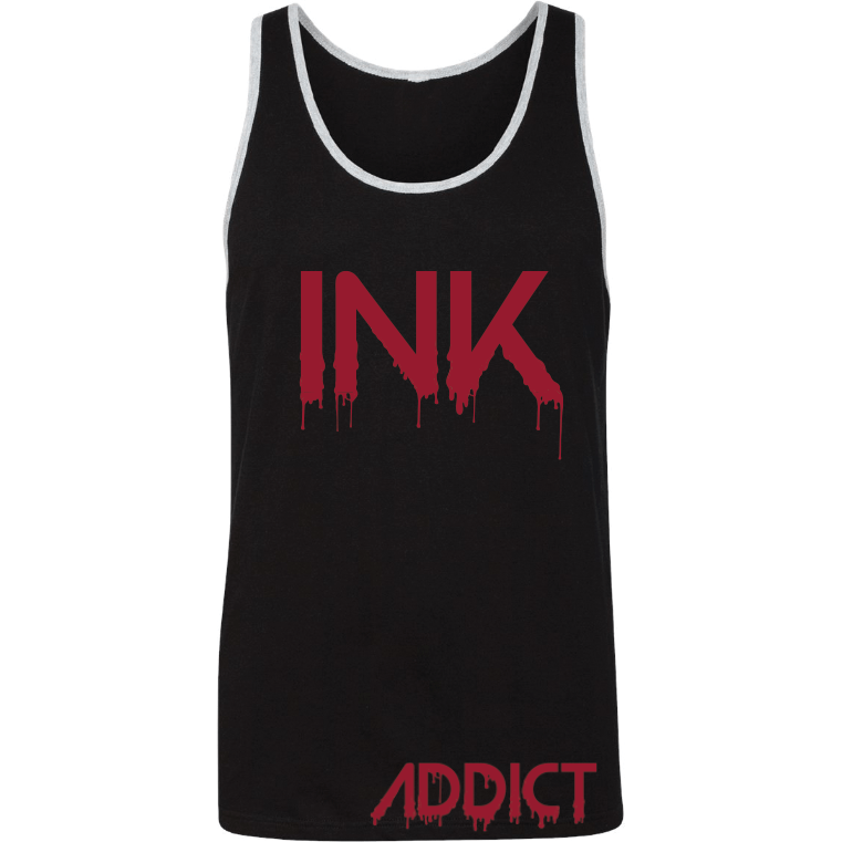 INK Drip Black/Heather Grey Men's Tank
