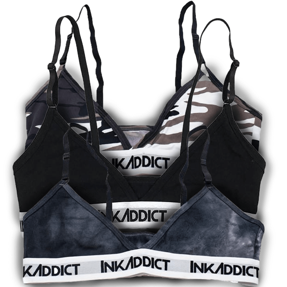 InkAddict Women's Triangle Bra 3 Pack