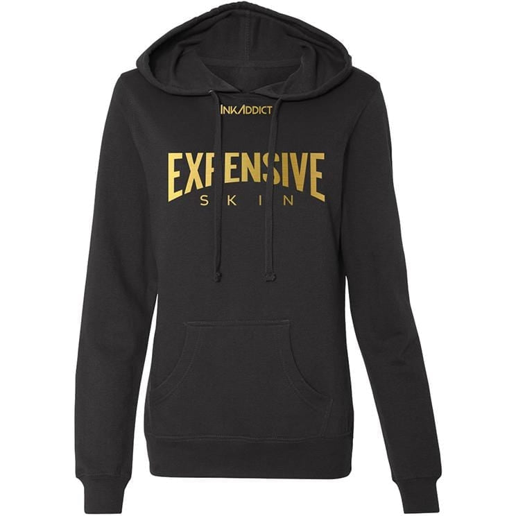 Expensive Skin Gold Women's Black Pullover Hoodie