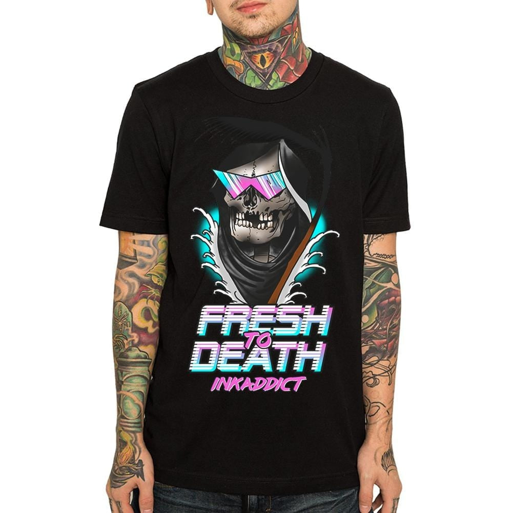 InkAddict Men's Fresh To Death Black Tee