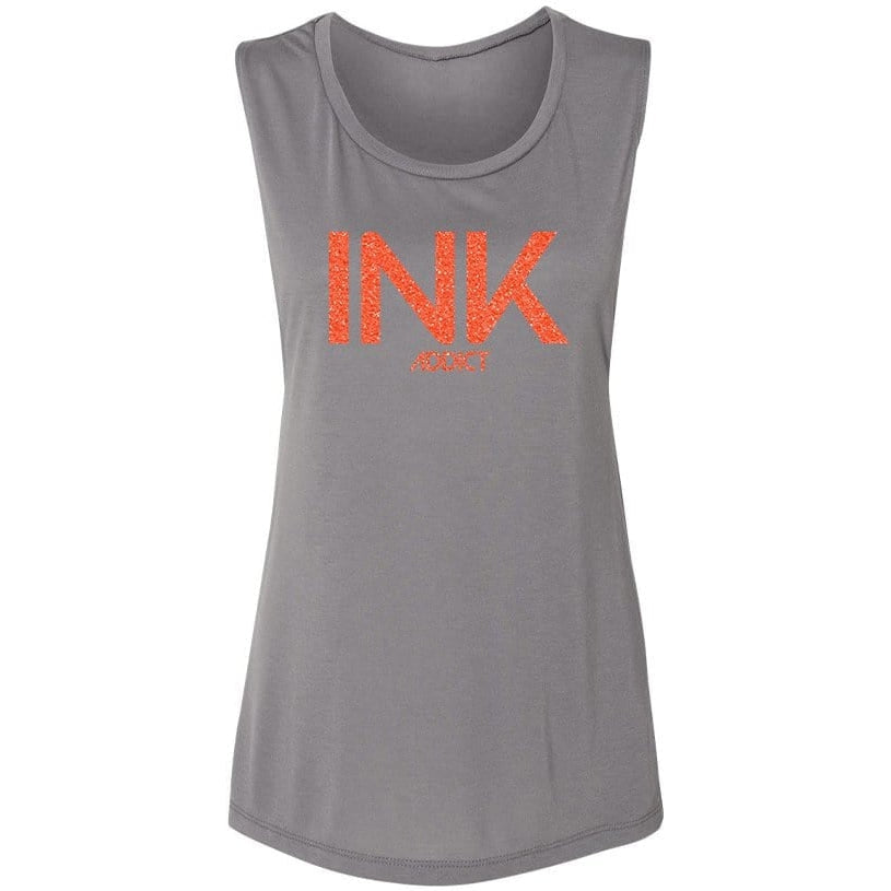 INK III Glitter Womens Storm Muscle Tank