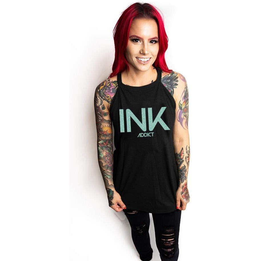INK III Glitter Women's High Neck Tank