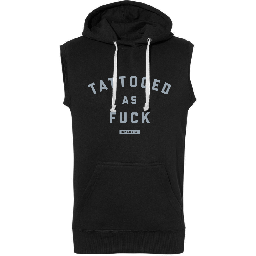 Tattooed As Fuck Men's Sleeveless Hoodie