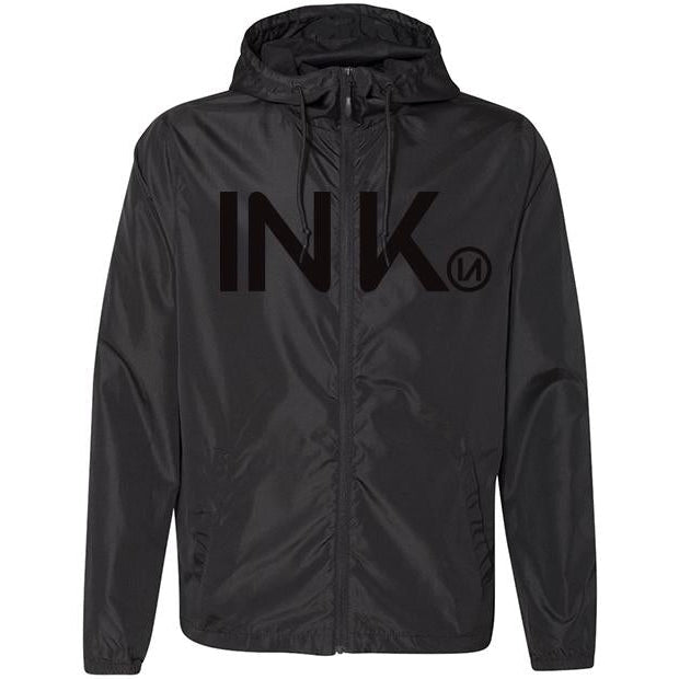 INK Men's Lightweight Black Windbreaker Jacket